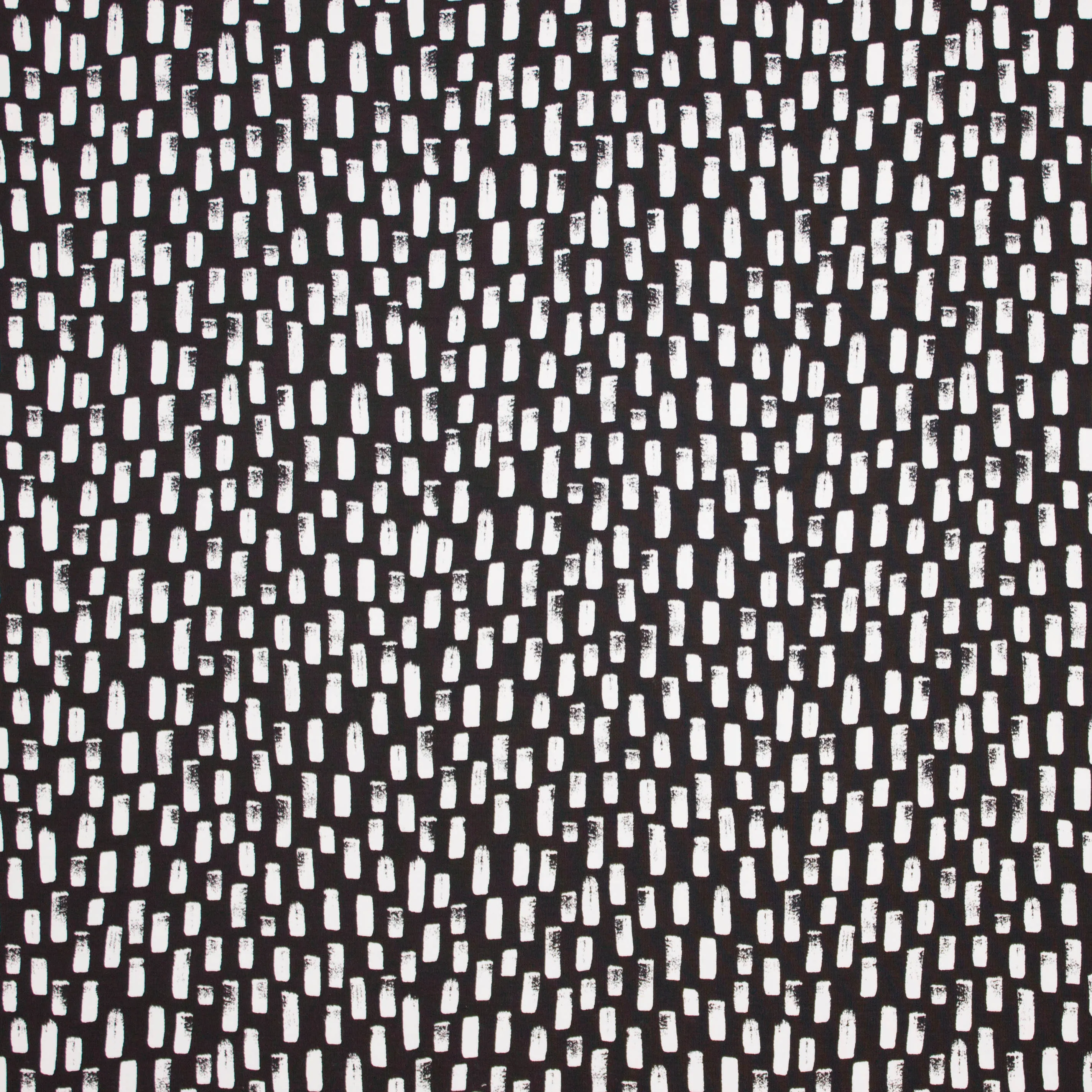 Zwarte tricot met witte strepen 'Black & white van Poppy'