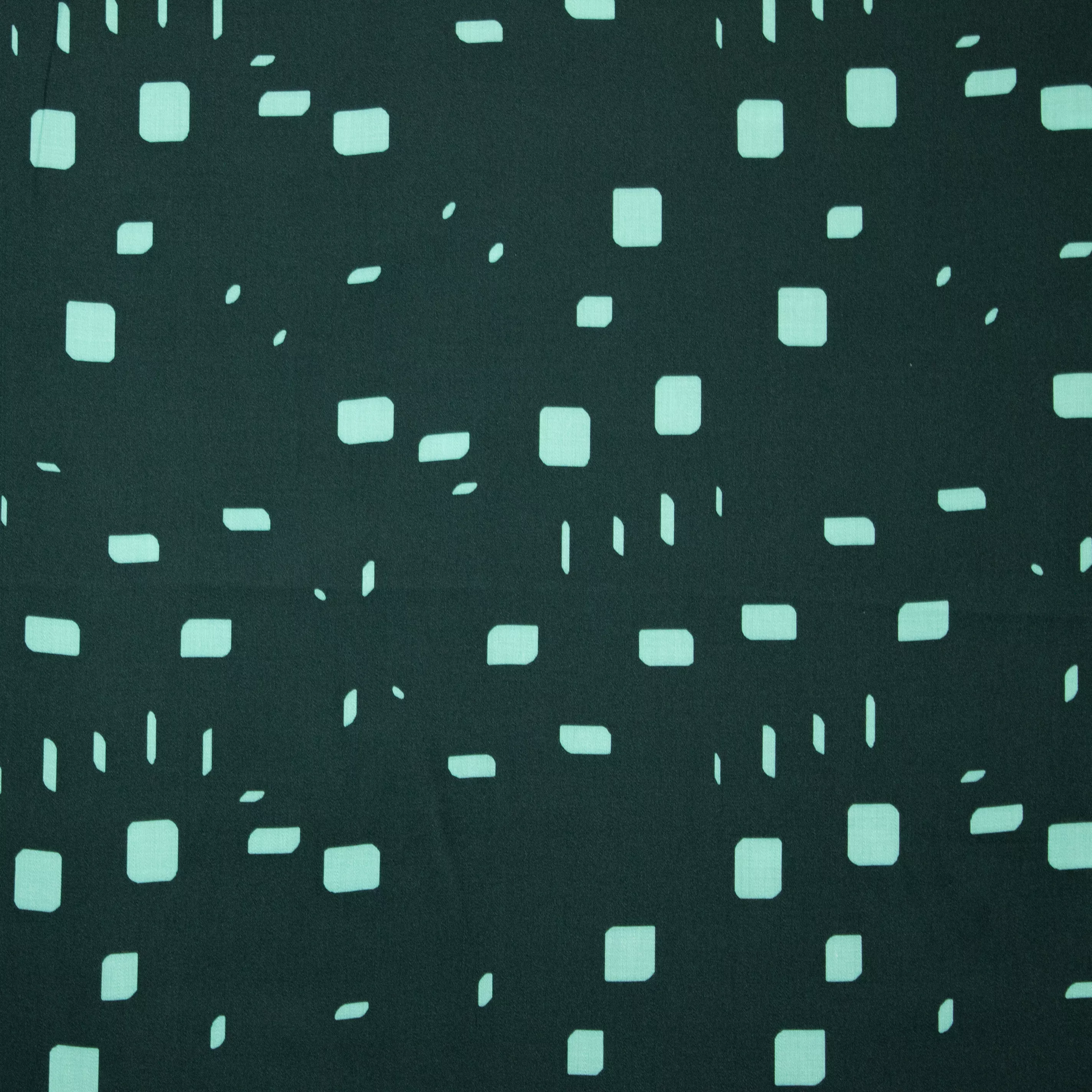 Blauwgroene Viscose met Patroon
