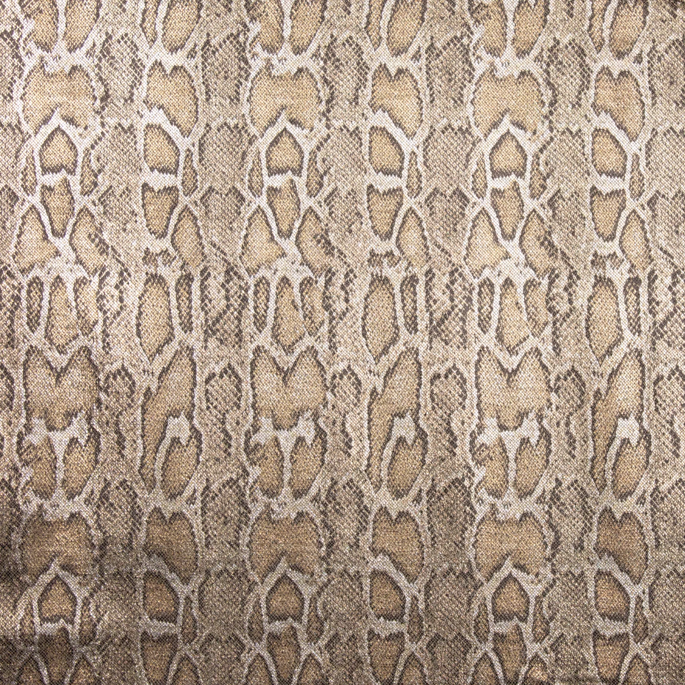 Glanzende viscose linnen met slangenprint
