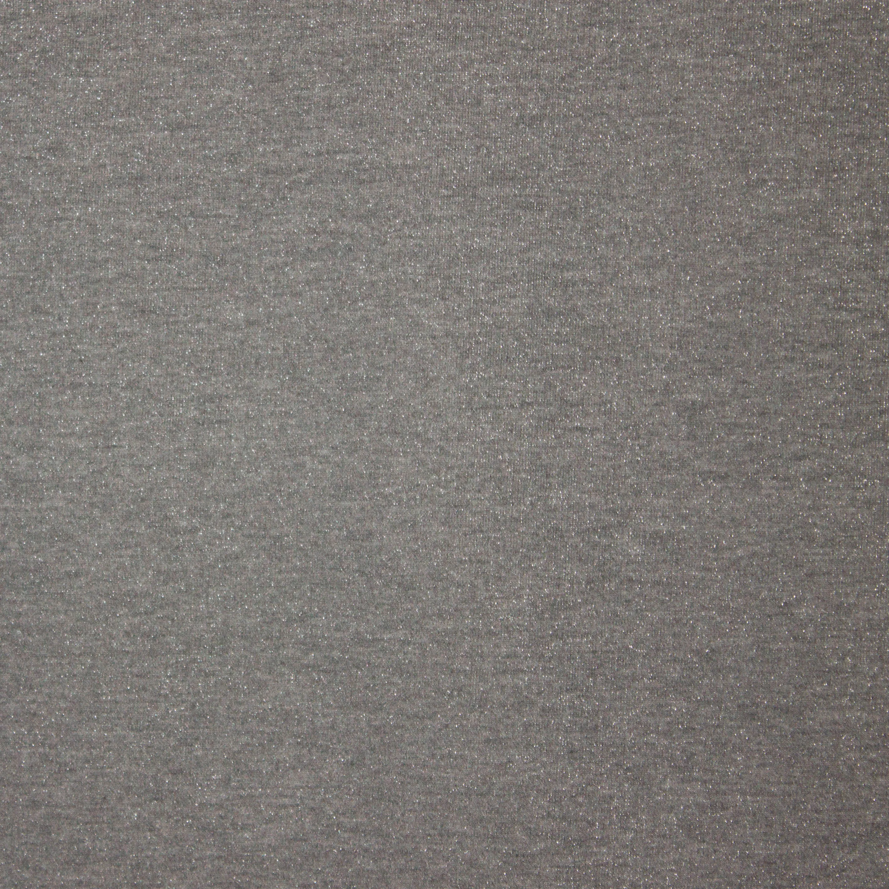 Grijze sweaterstof met zilveren glitter