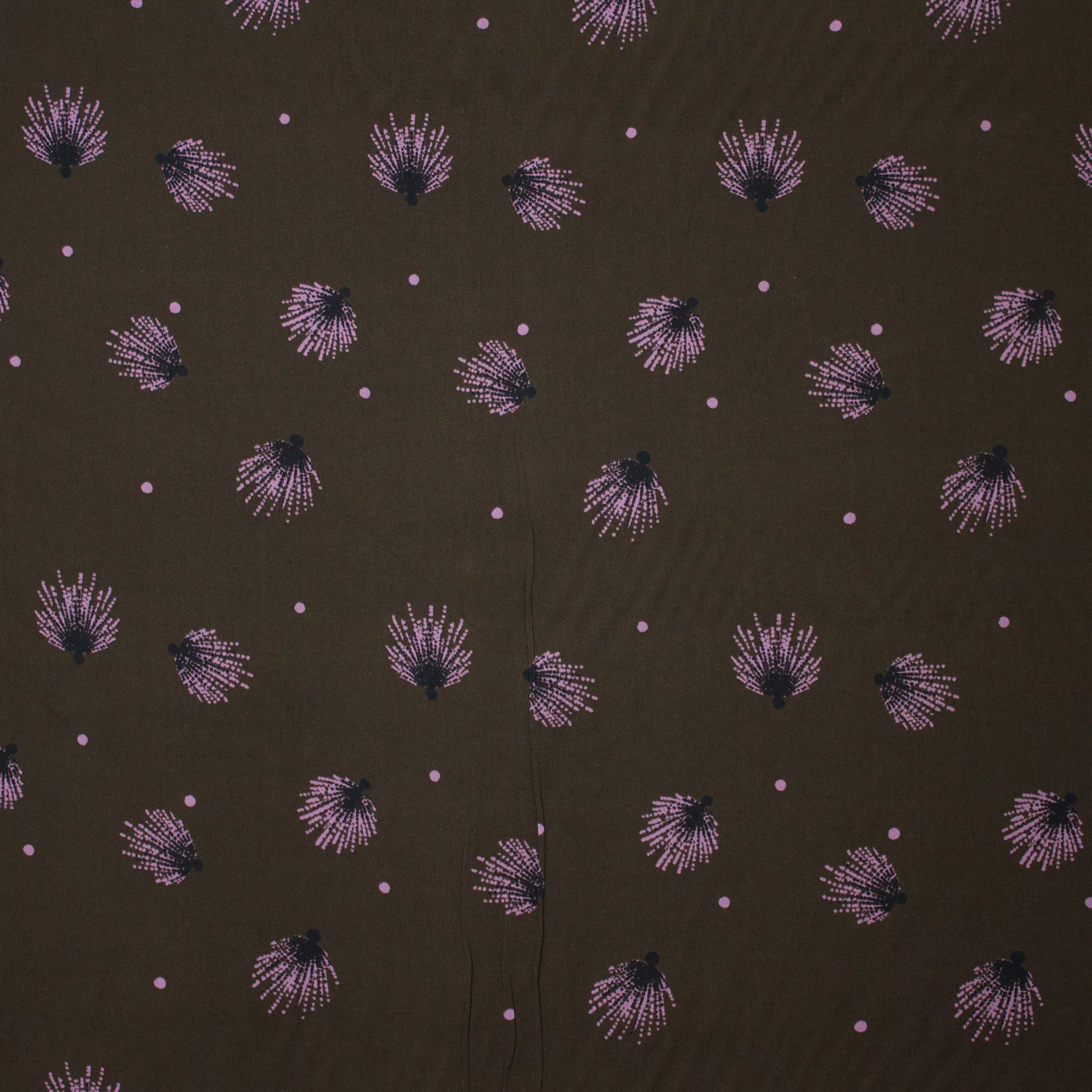 Bruine Viscose met Paars Patroon van La Maison Visctor
