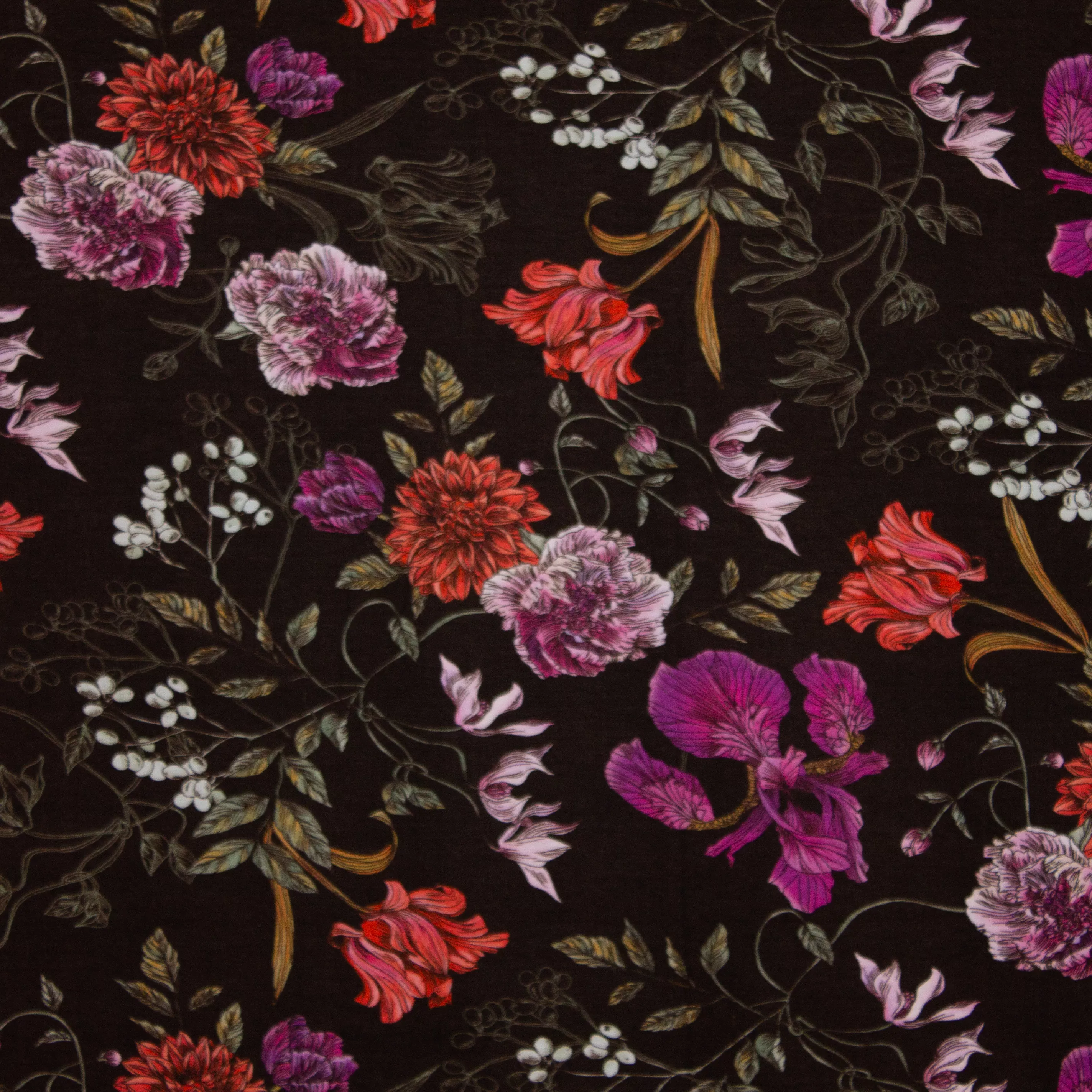 Bruine Tricot met Bloemen