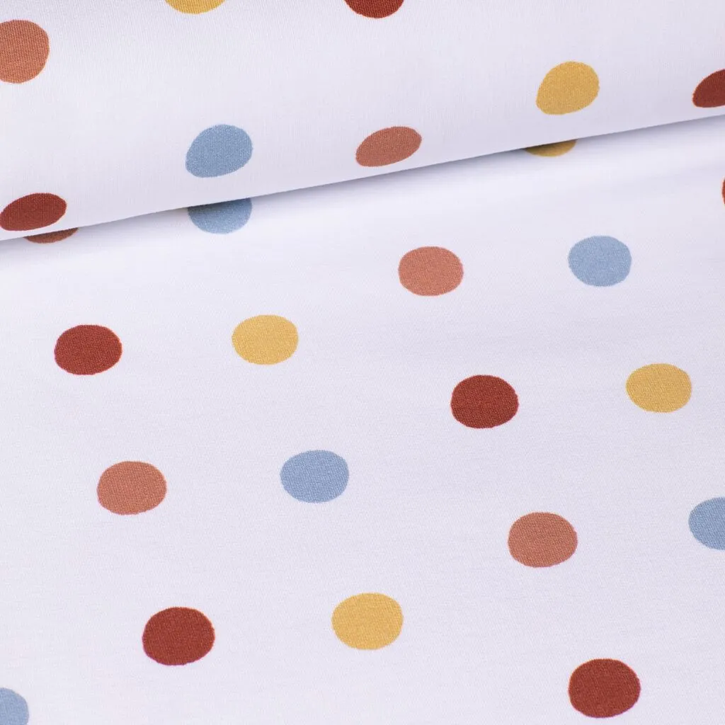 Witte french terry 'Multi circles' van Eva Mouton