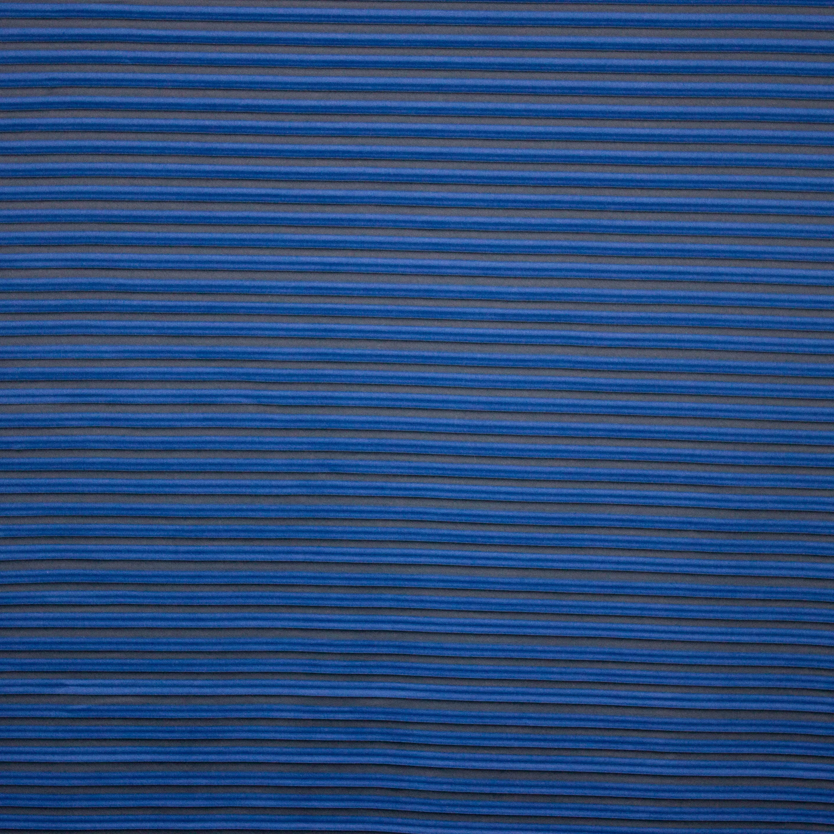 Zwart / blauwe plissé polyester van 'La Maison Victor'