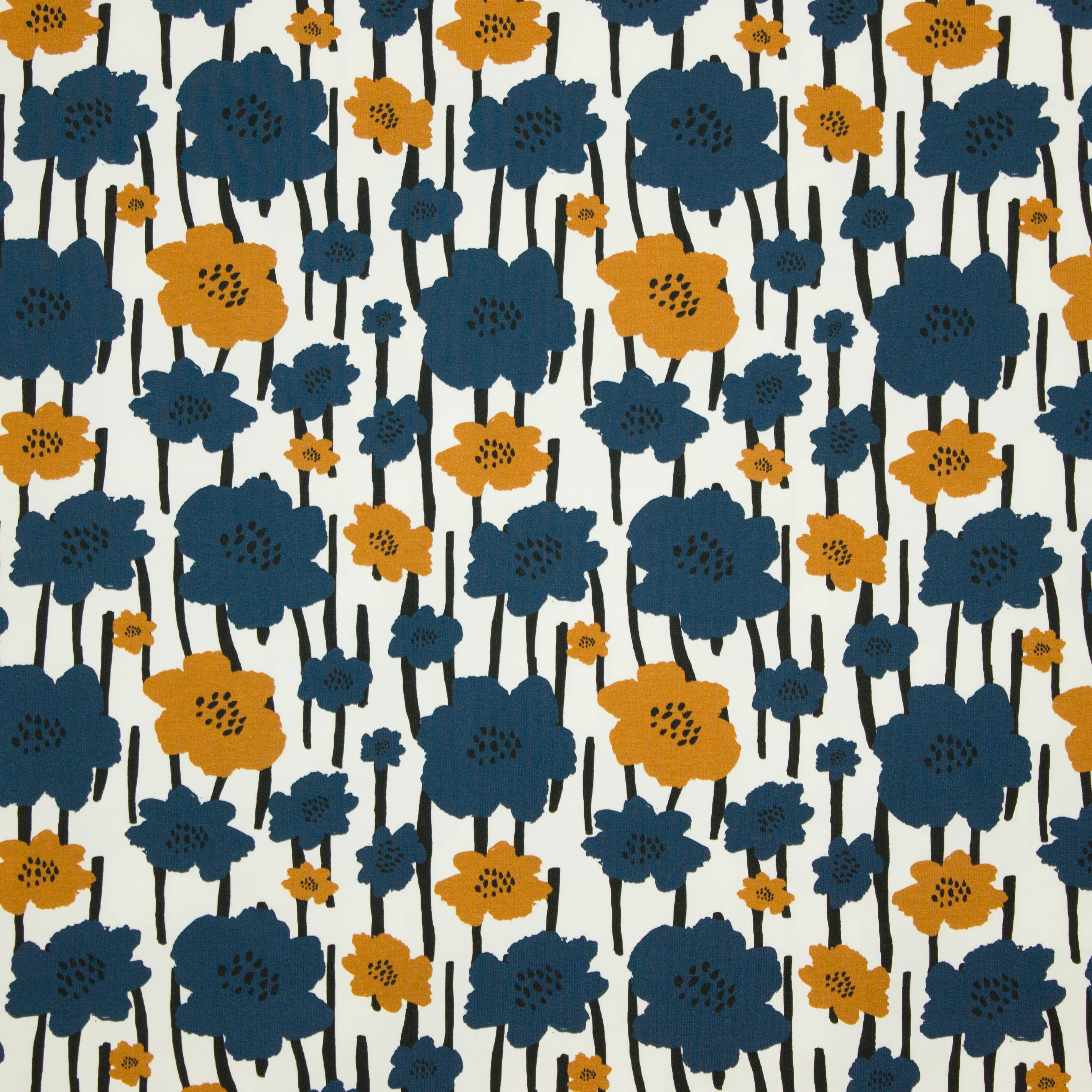 Witte Tricot met Bloemen