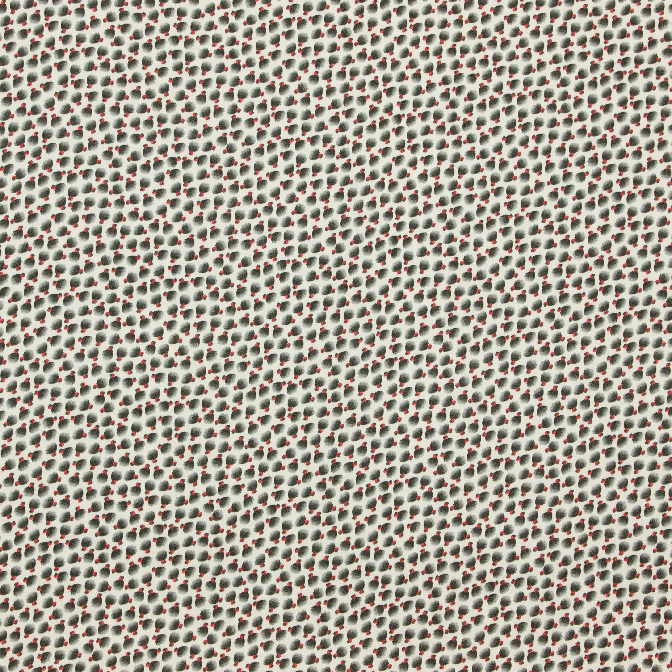 Ecru viscose met abstract vlekken patroon