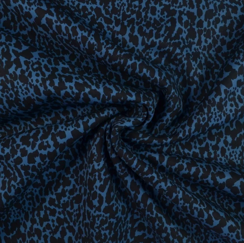 Donkerblauwe softshell met luipaardlekken - Poppy
