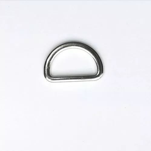D ring - zilver - 20 mm - plat