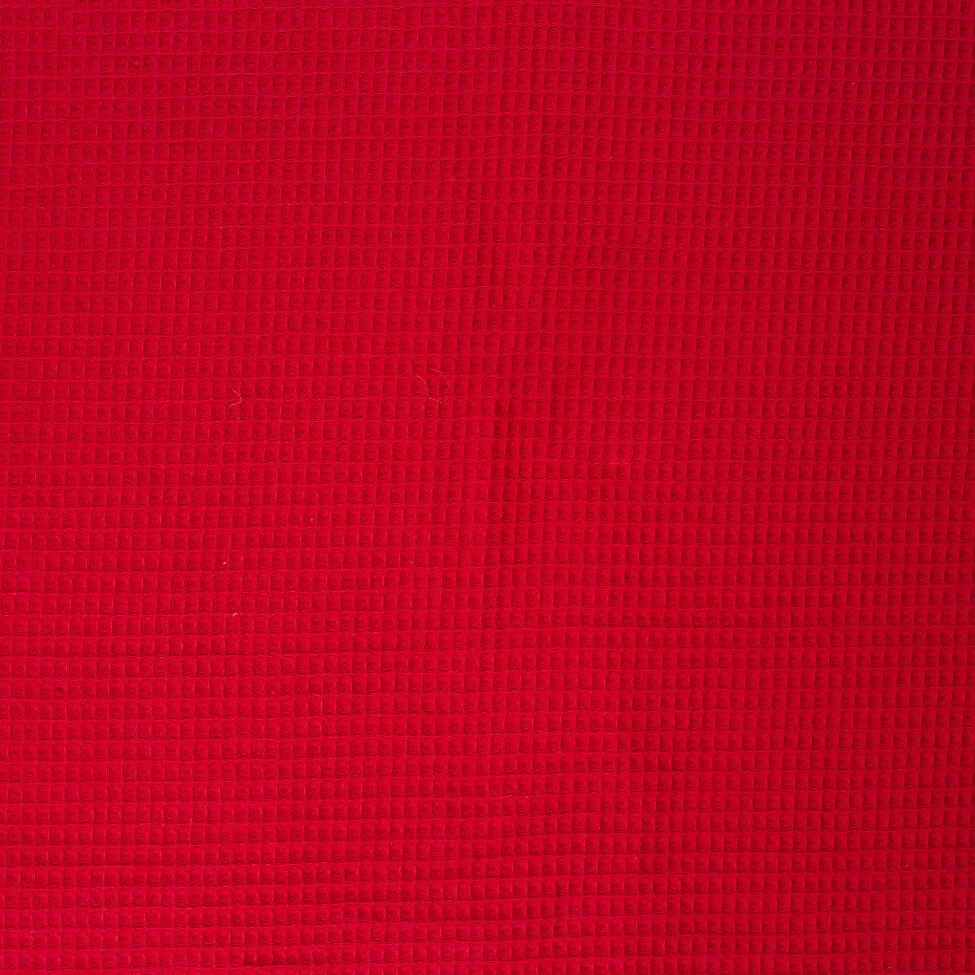 Wafelstof katoen scarlet rood 'Nelson'