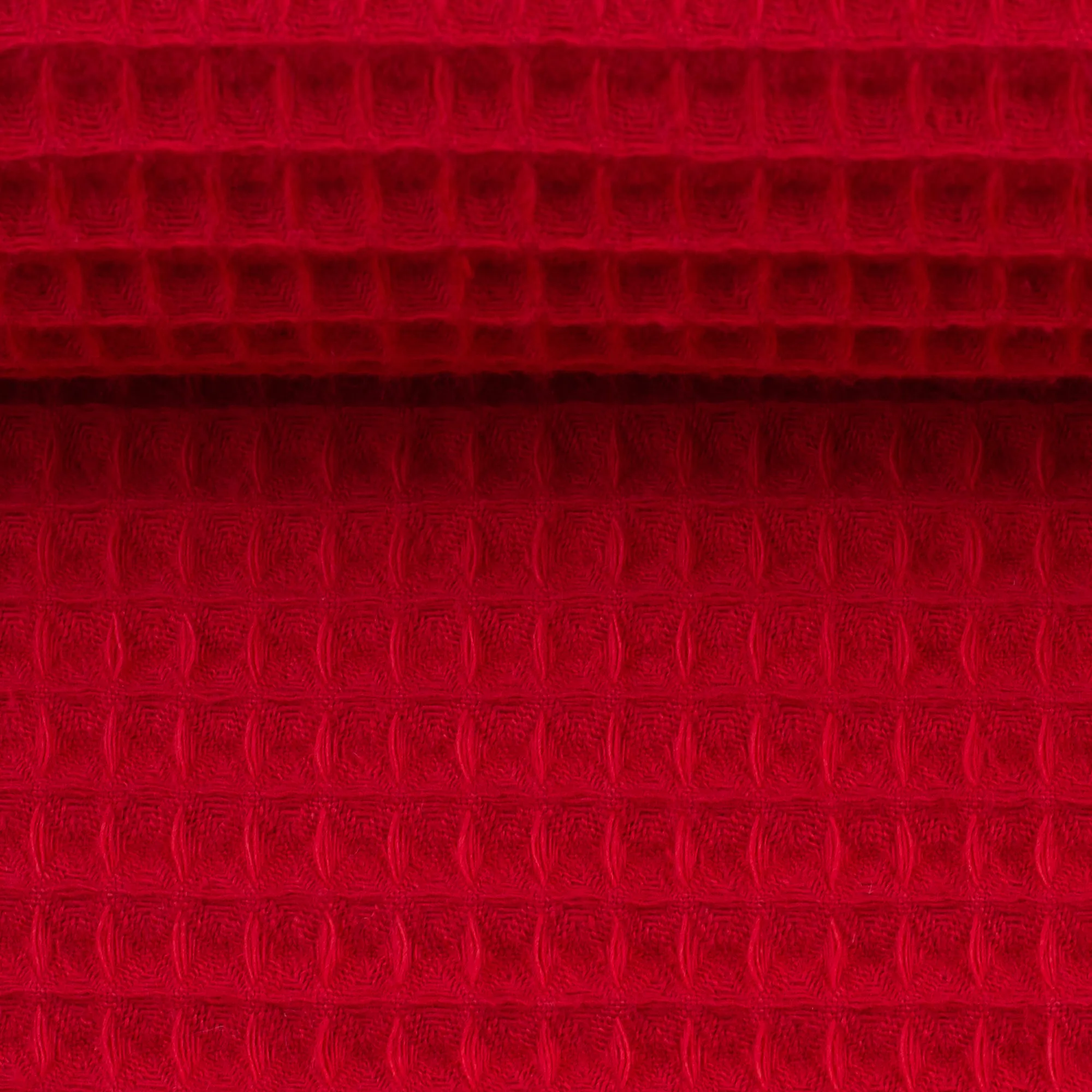 Wafelstof katoen scarlet rood 'Nelson'