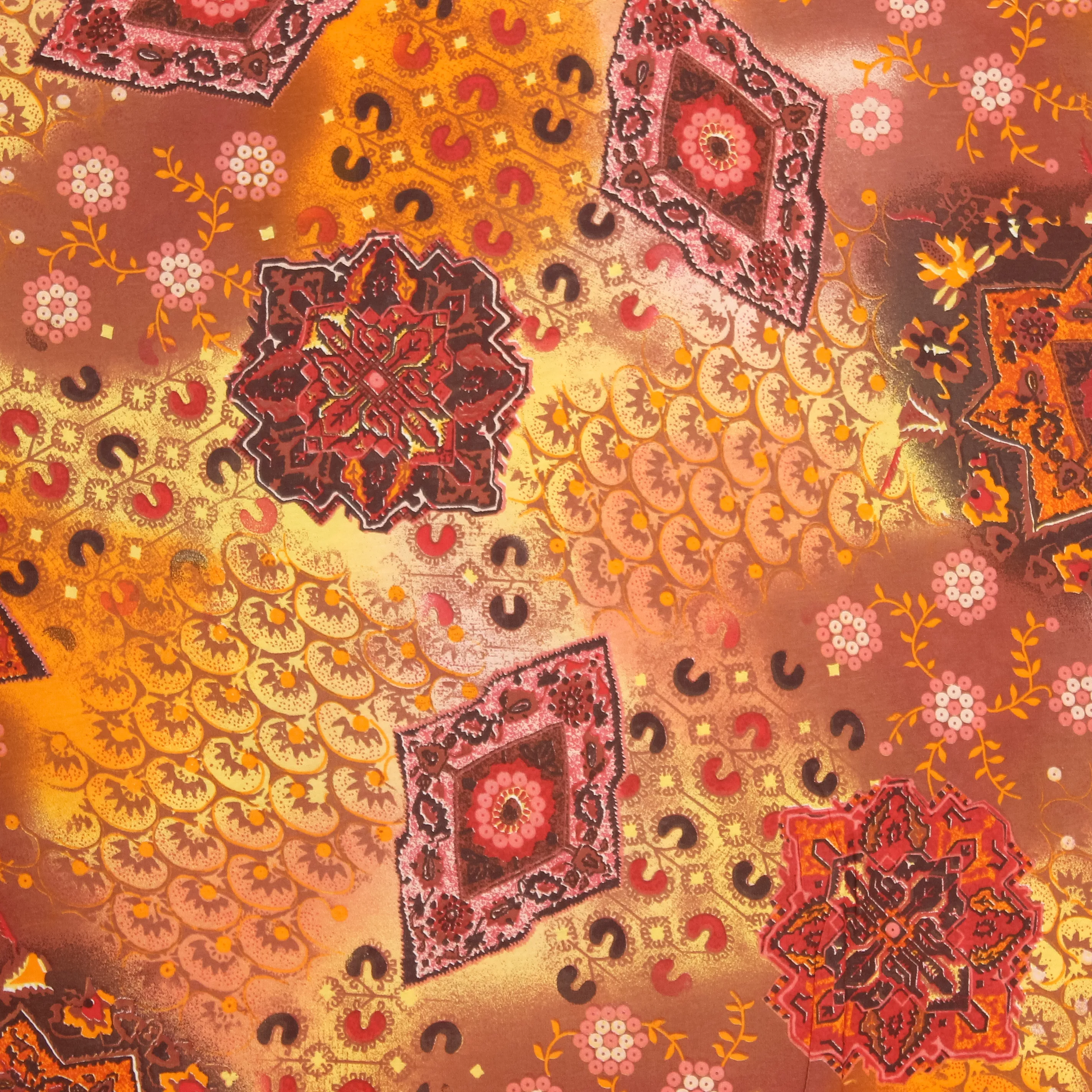 Oranje tricot gipsy retro motief