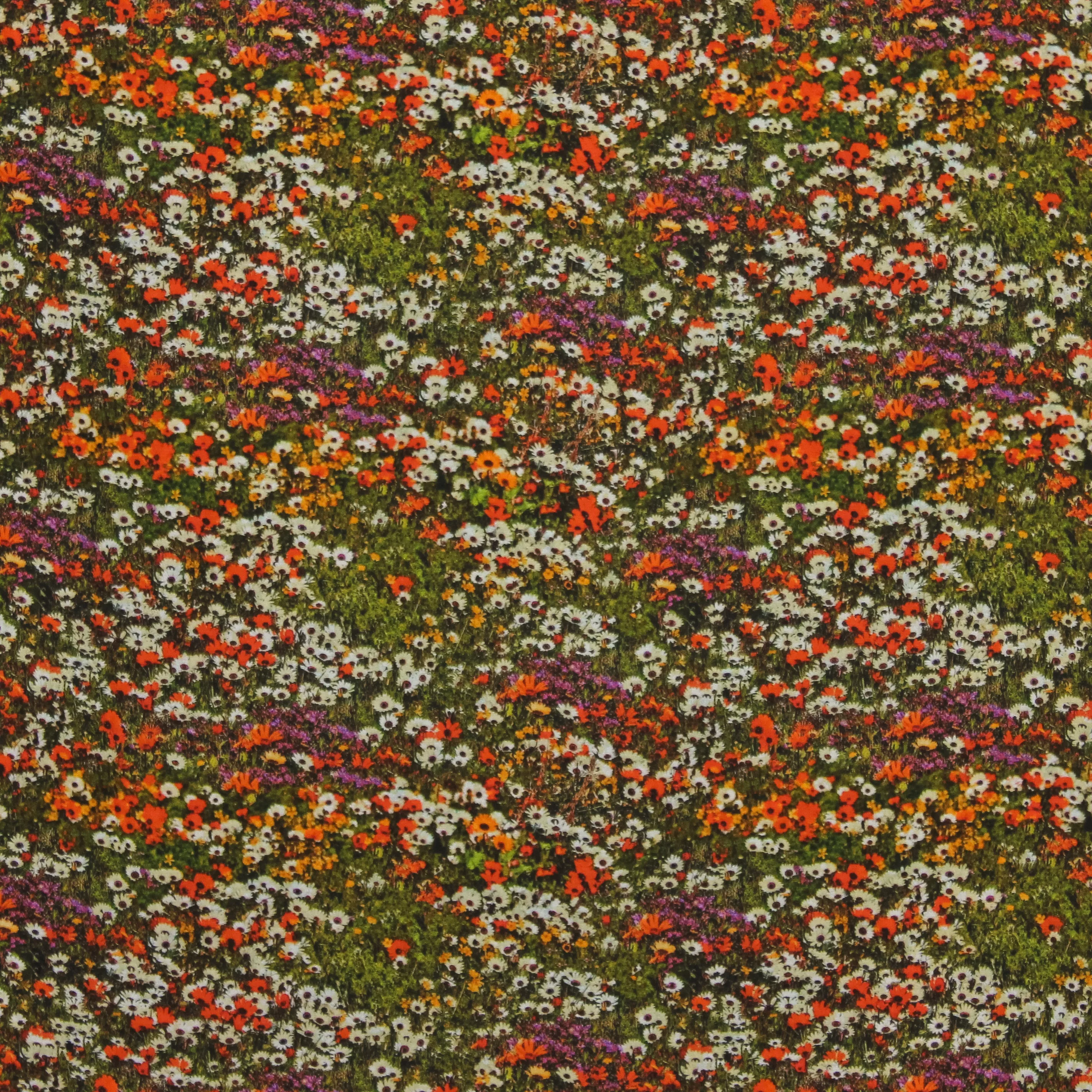 Viscose ecovero crêpe met veldbloemen