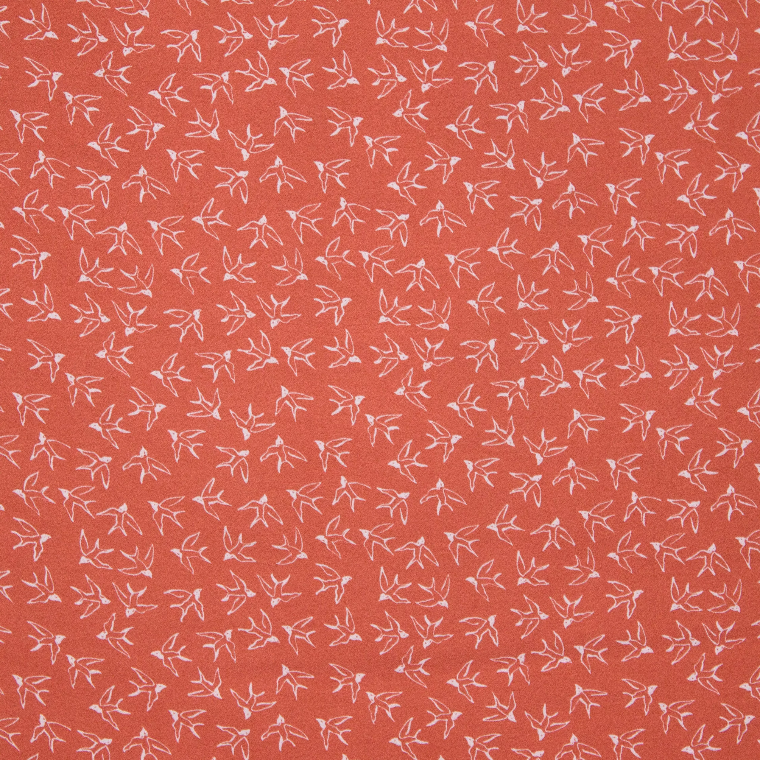Roeste viscose crêpe met vogels van About Blue