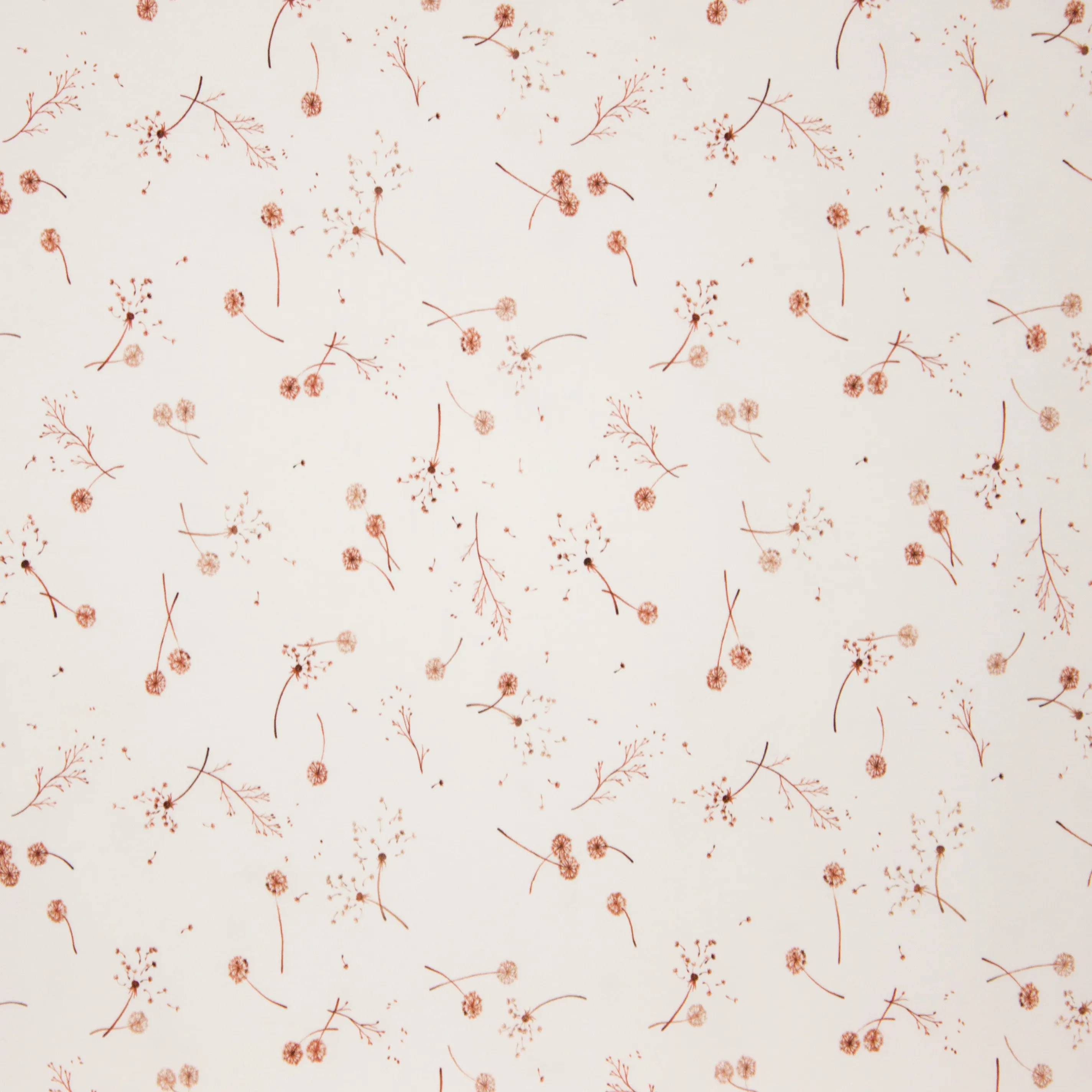 Witte tricot met paardenbloemen