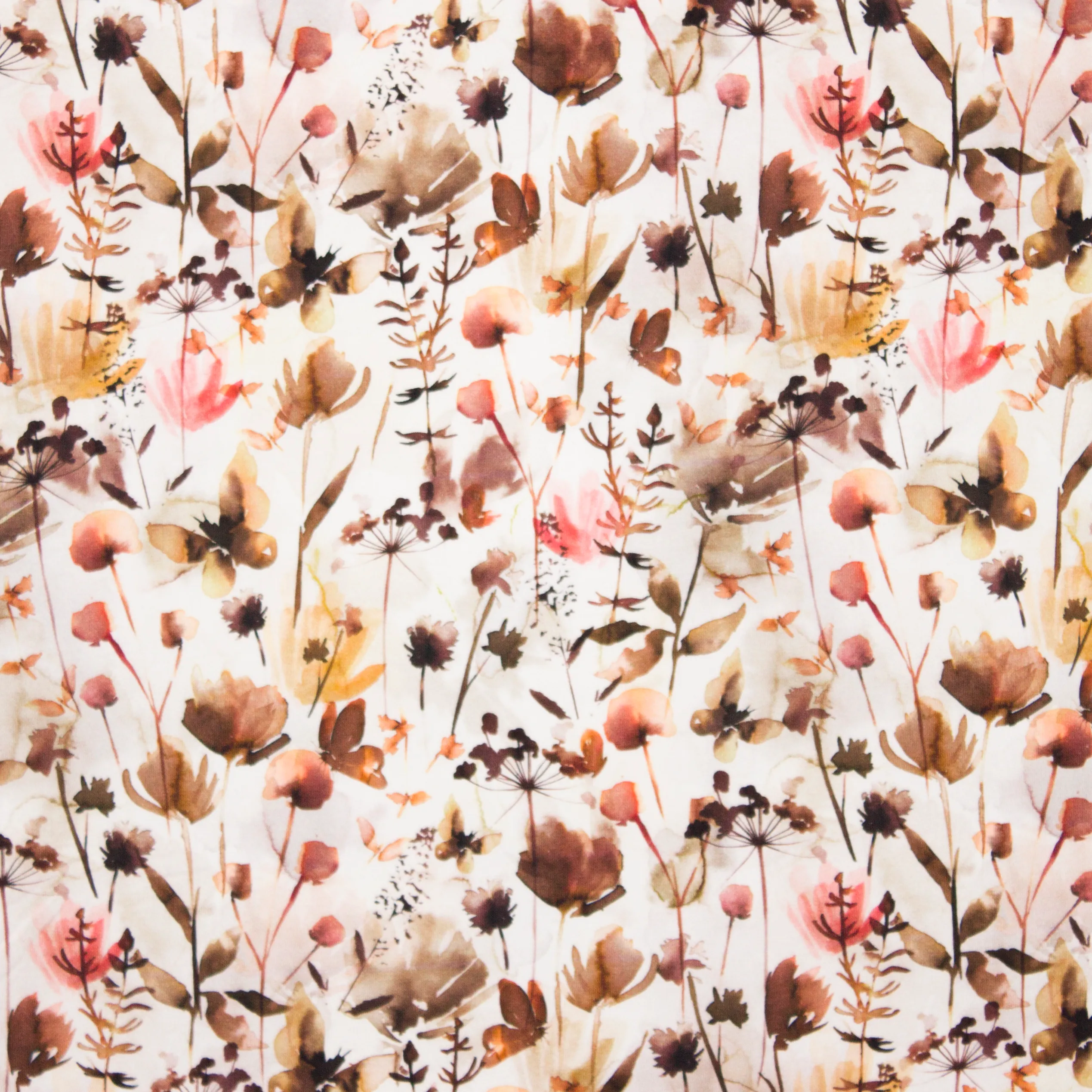 Witte tricot met bloemen