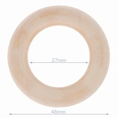 Naturel houten ring van Opry - 48 mm