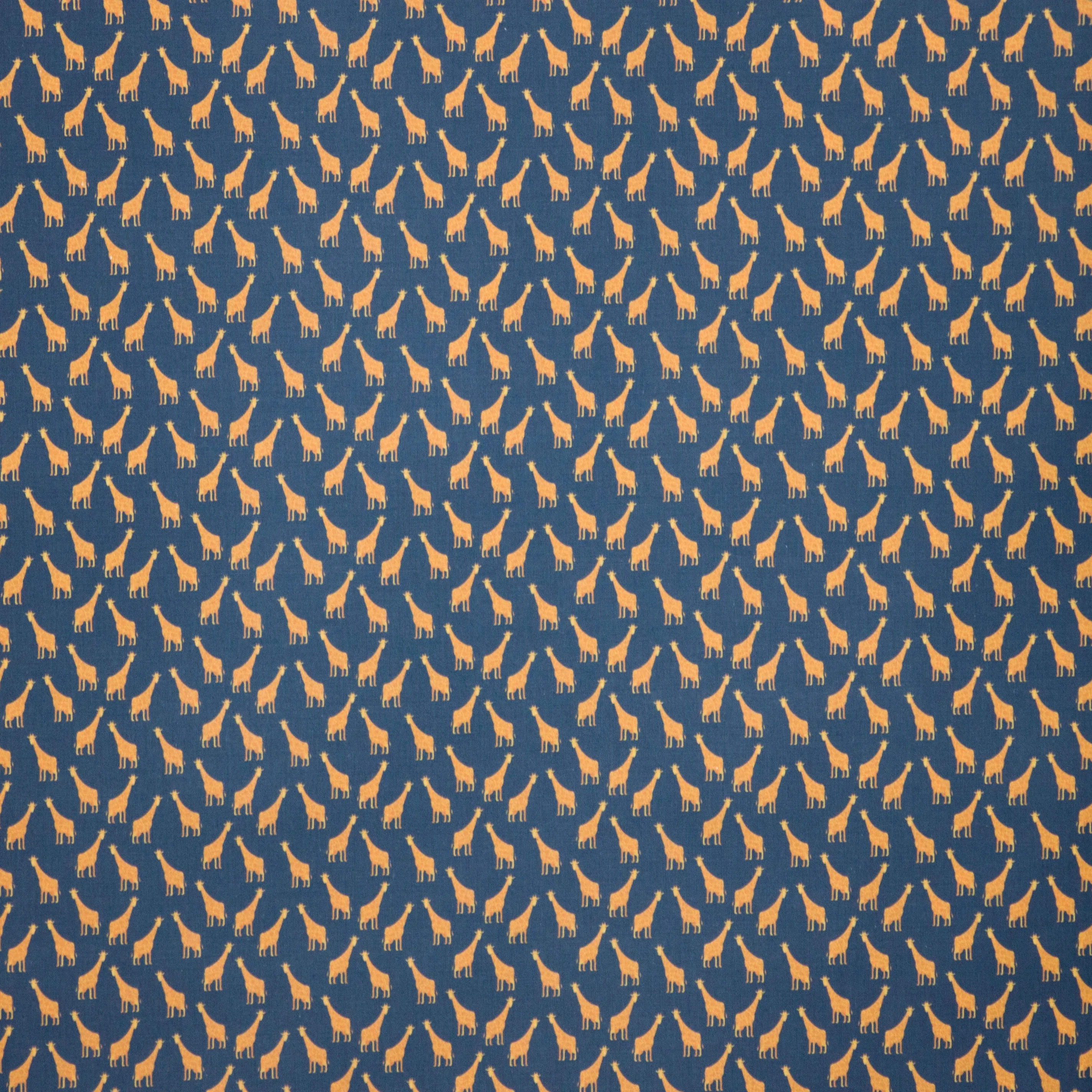 Blauwe katoen met giraffen