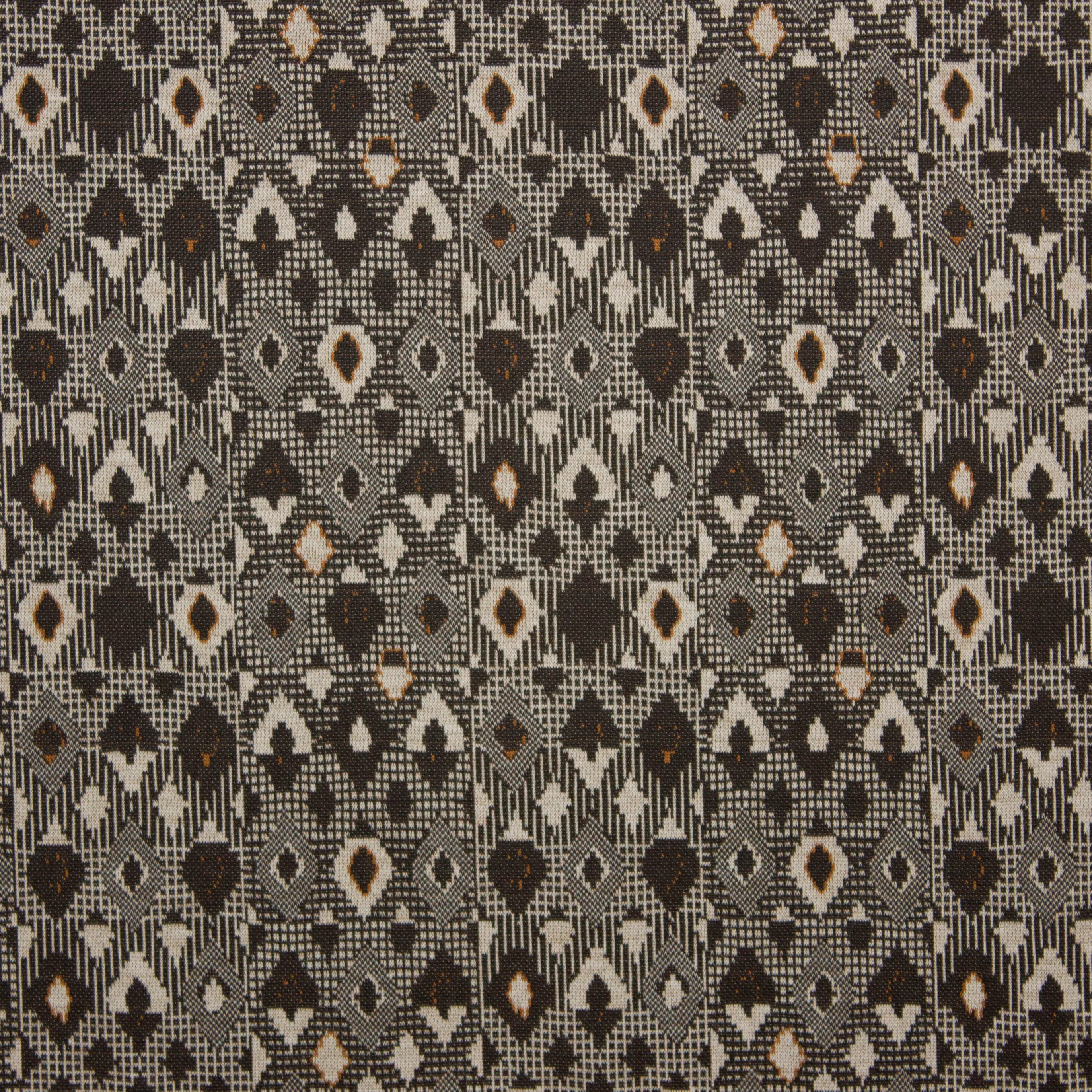 Beige polyester jersey met abstract motiefje uit 'B- Trendy'