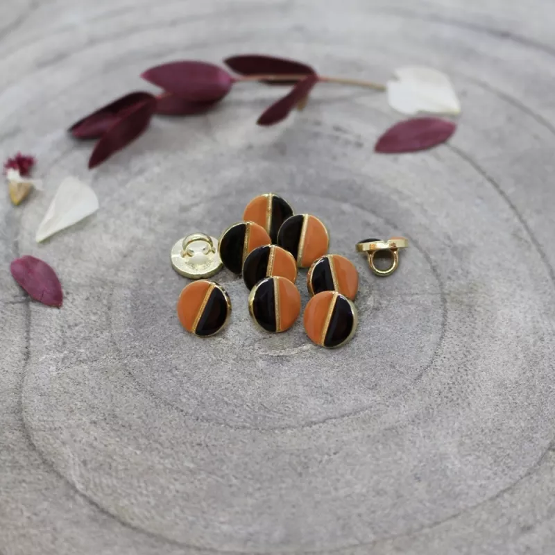 Knoopjes 9 mm 'Wink Black - Chestnut' van Atelier Brunette