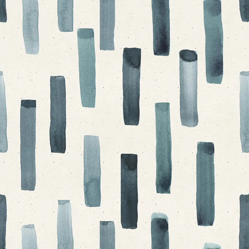 French terry bedrukt met blauwe strepen van About Blue Fabrics