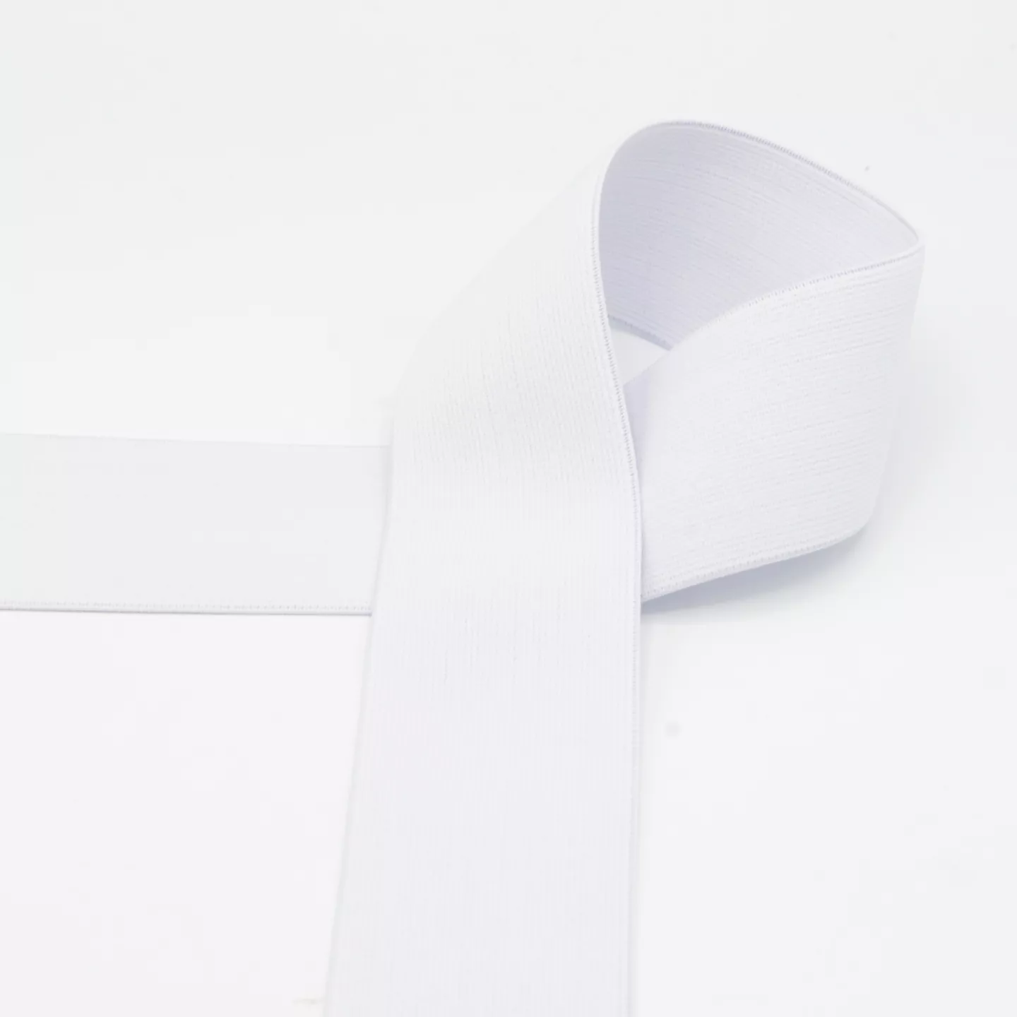 Witte zachte elastiek - 50mm