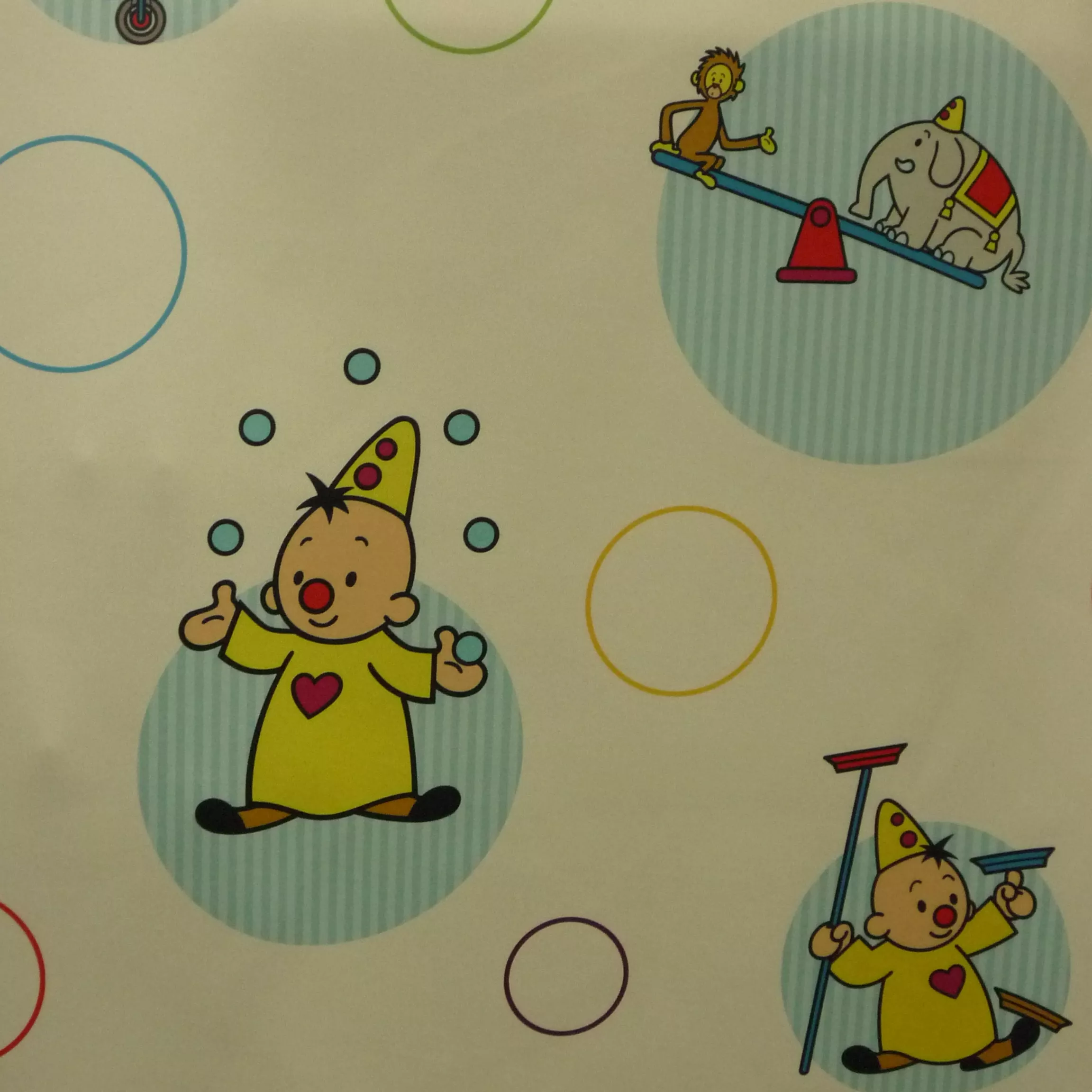 Polyester gordijnstof met Bumbamotief