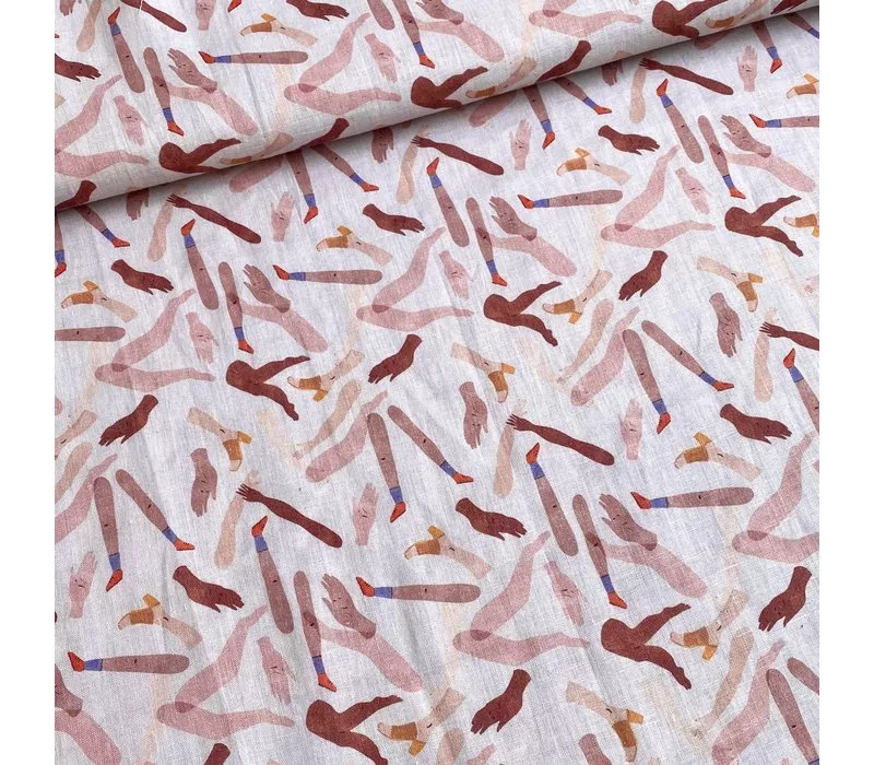 Linnen met benen en armen motief -  'Limbs' The Anatomy Collection