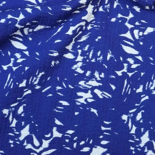 Seersucker katoen - blauw