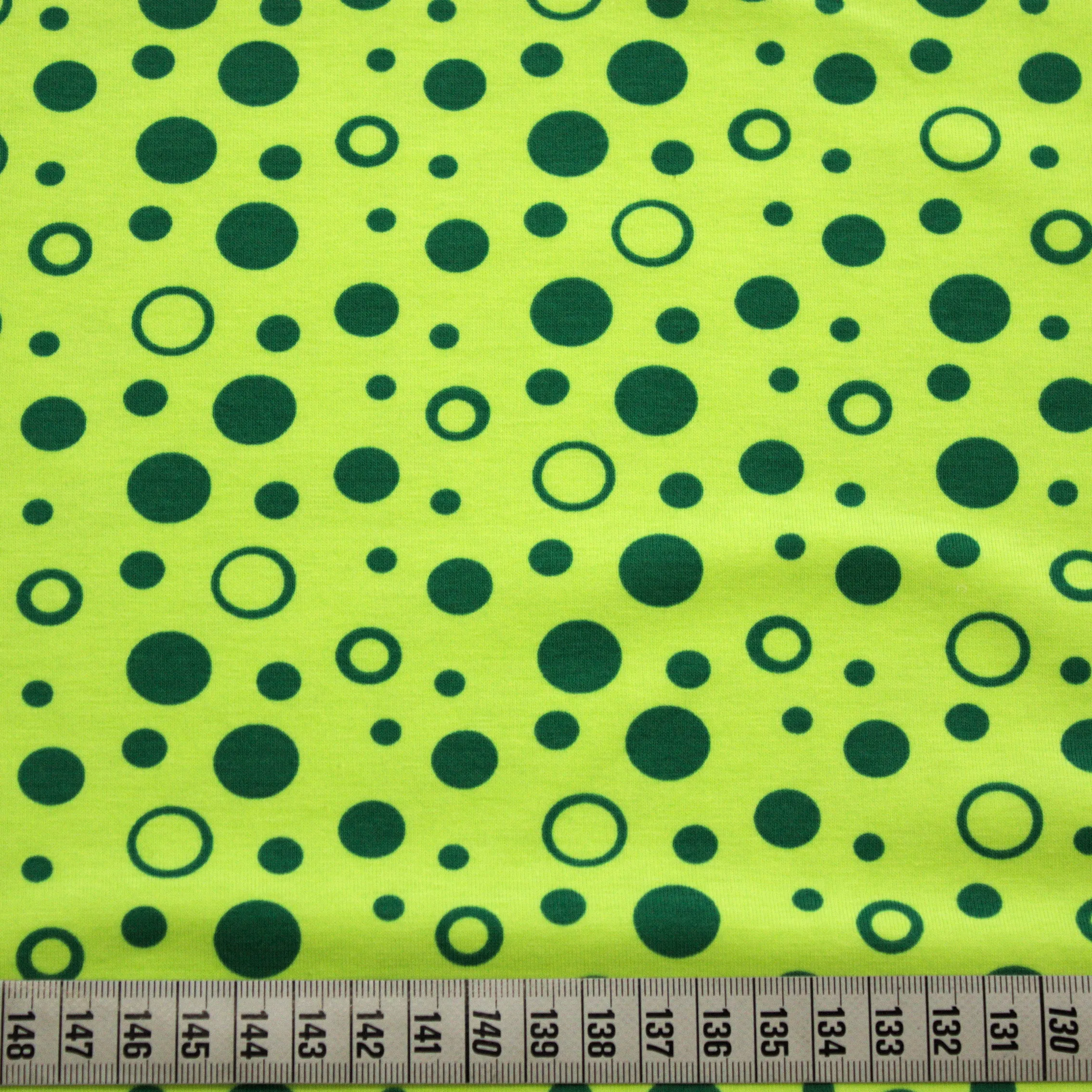 katoen tricot met bolletjes