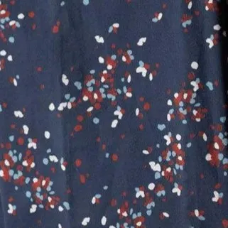 Katoen poppeline print donker blauw - Mind The Maker