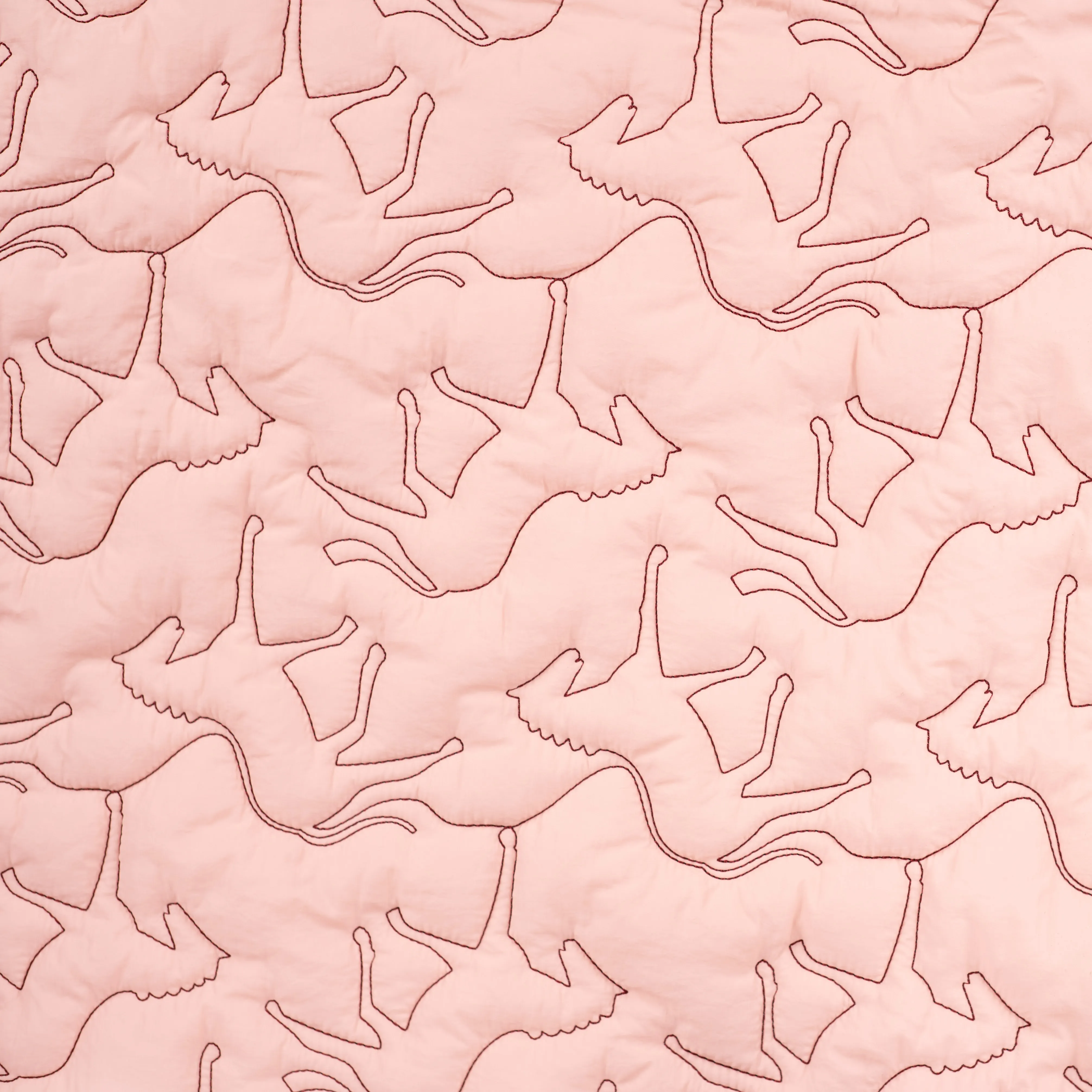 Quilted Embroidery roze met paarden - Qjutie & the Qjutest