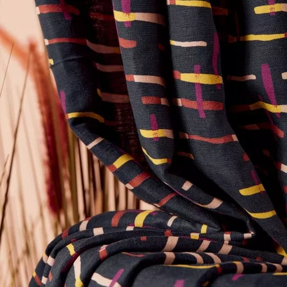 Linnen viscose 'Loom Night' - Atelier Brunette