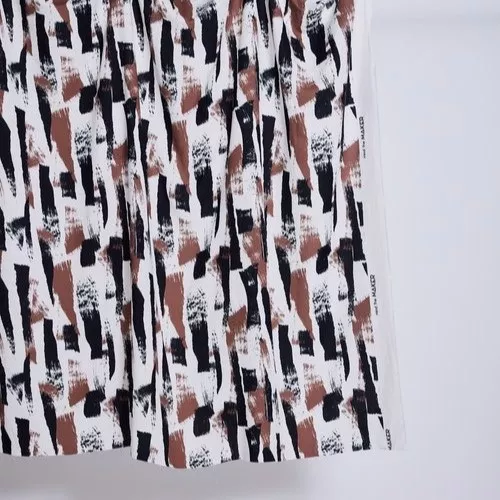 Viscose linnen met verfstrepen - bruin - Mind The Maker